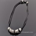 Woven Leather Cord Necklace Retro Male Pendants Necklace